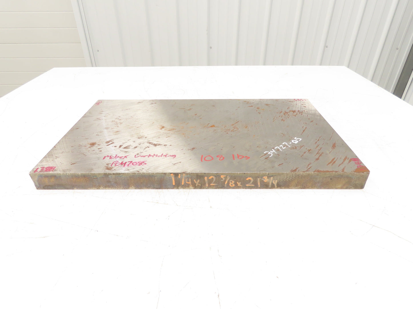 Carbon Steel Flat Ground Stock 1-3/8" x 12-5/8" x 21-3/4" 105Lbs