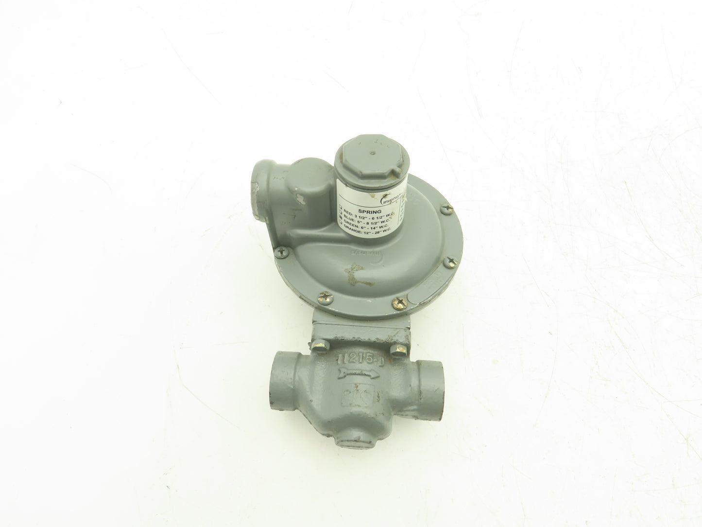 Invensys 043 Gas Service Regulator Green 6"-14" W.C. 1/8" Orifice 125psi Max