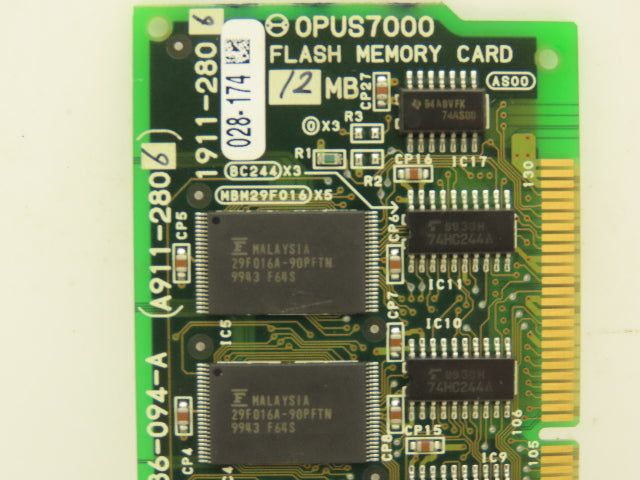 Okuma 1911-2806 Opus 7000 Flash Memory Card 12MB Circuit Board