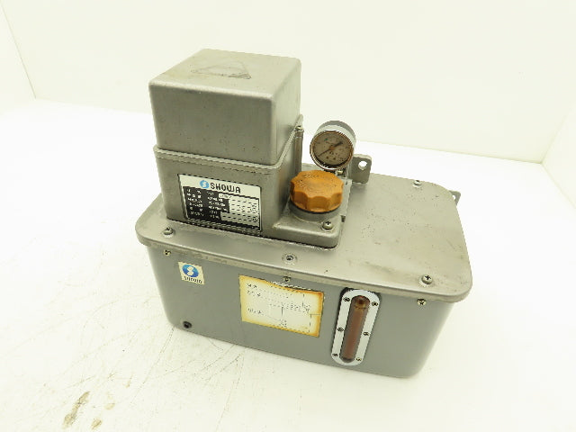 Showa LCB4 7864 Lubrication Oil Pump Machine Oiler 6L Steel Tank 0.1 L/Min 200V