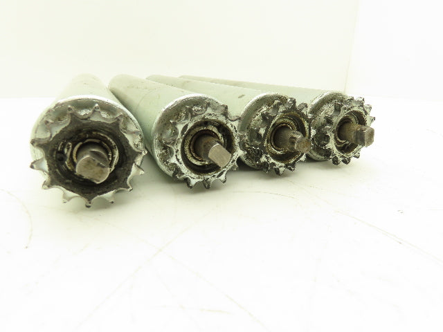 Interroll 3500 Sprocket Drive Conveyor Roller 50mm 1.9" Dia 365mm BF Lot of 4