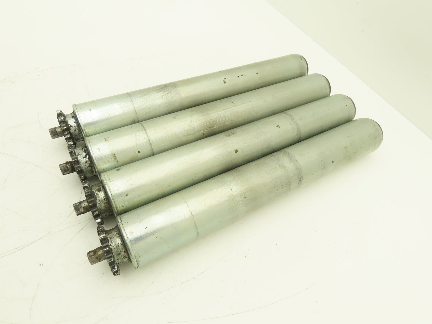 Interroll 3500 Sprocket Drive Conveyor Roller 50mm 1.9" Dia 365mm BF Lot of 4