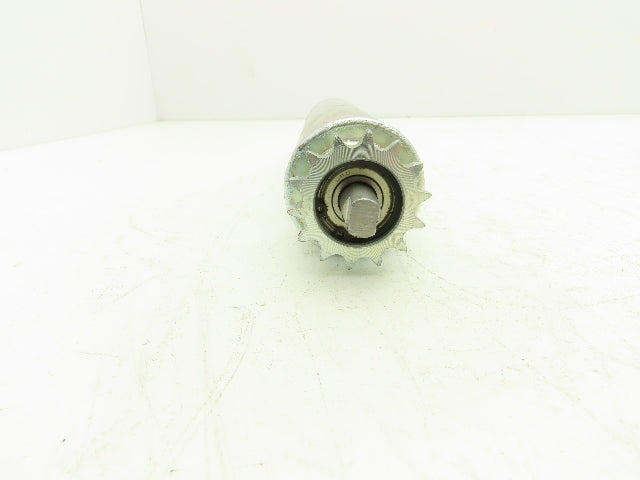 Rulmeca Sprocket Drive Steel Conveyor Roller 50mm Dia 245mm BF Ext Shaft