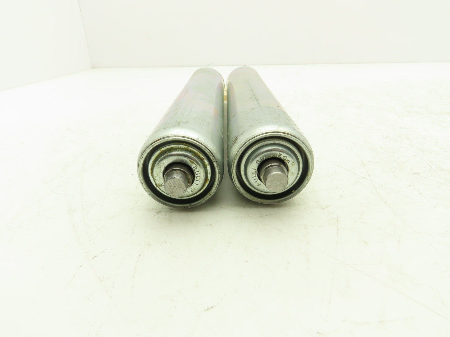 Rulmeca Sprocket Drive Steel Conveyor Roller 50mm Dia 300mm BF Lot of 2
