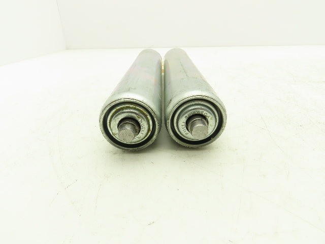 Rulmeca Sprocket Drive Steel Conveyor Roller 50mm Dia 300mm BF Lot of 2