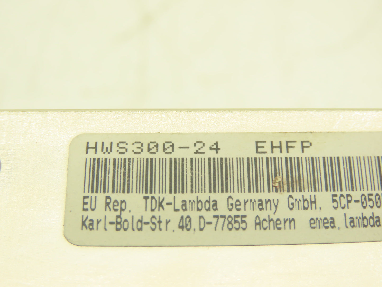 TDK-Lambda HWS300-24 Switching Mode Power Supply 24VDC 14A Out 100-240VAC Ph In