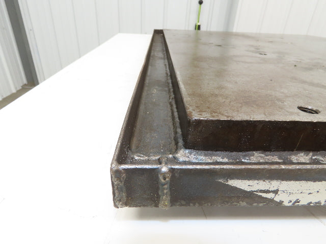 Industrial Vtg Steel Machine Base 30"x40" Top Coolant Oil Trough Welding Table