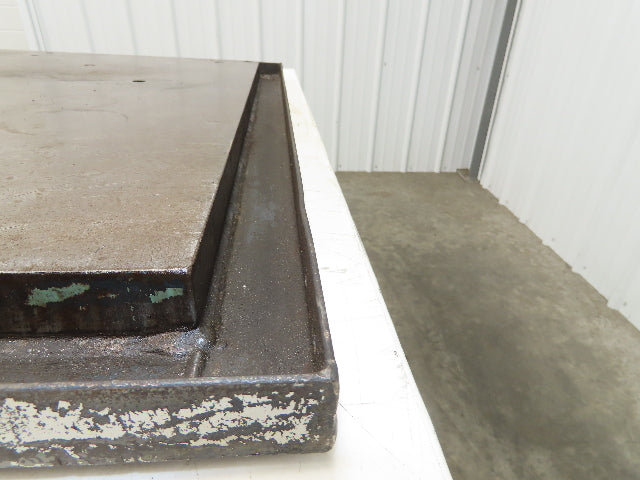 Industrial Vtg Steel Machine Base 30"x40" Top Coolant Oil Trough Welding Table