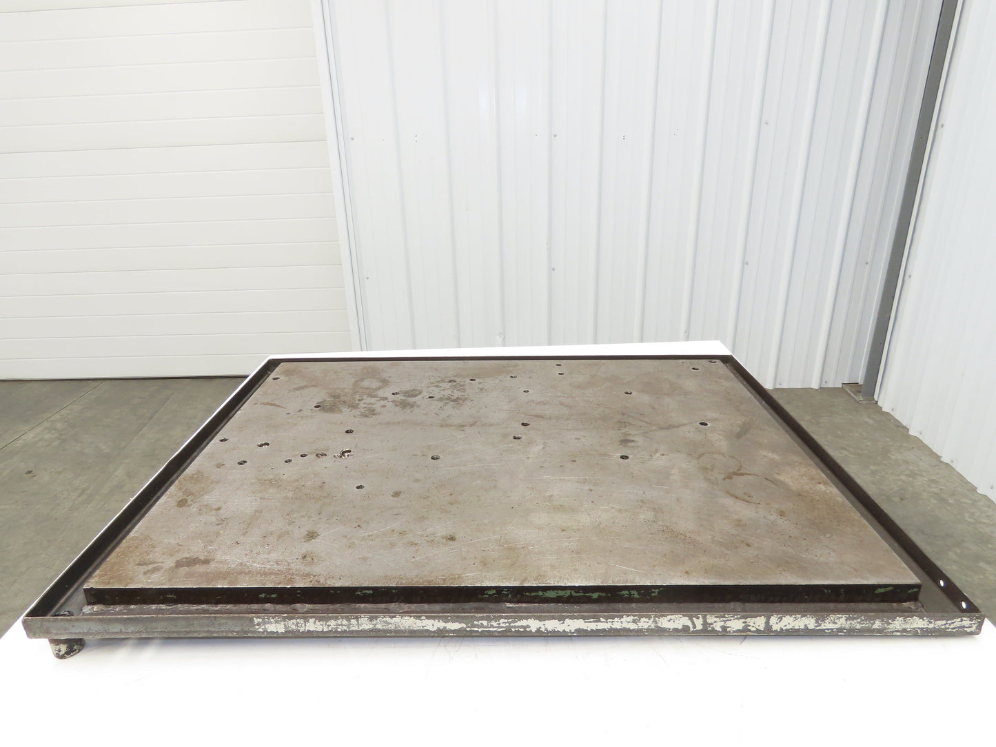 Industrial Vtg Steel Machine Base 30"x40" Top Coolant Oil Trough Welding Table
