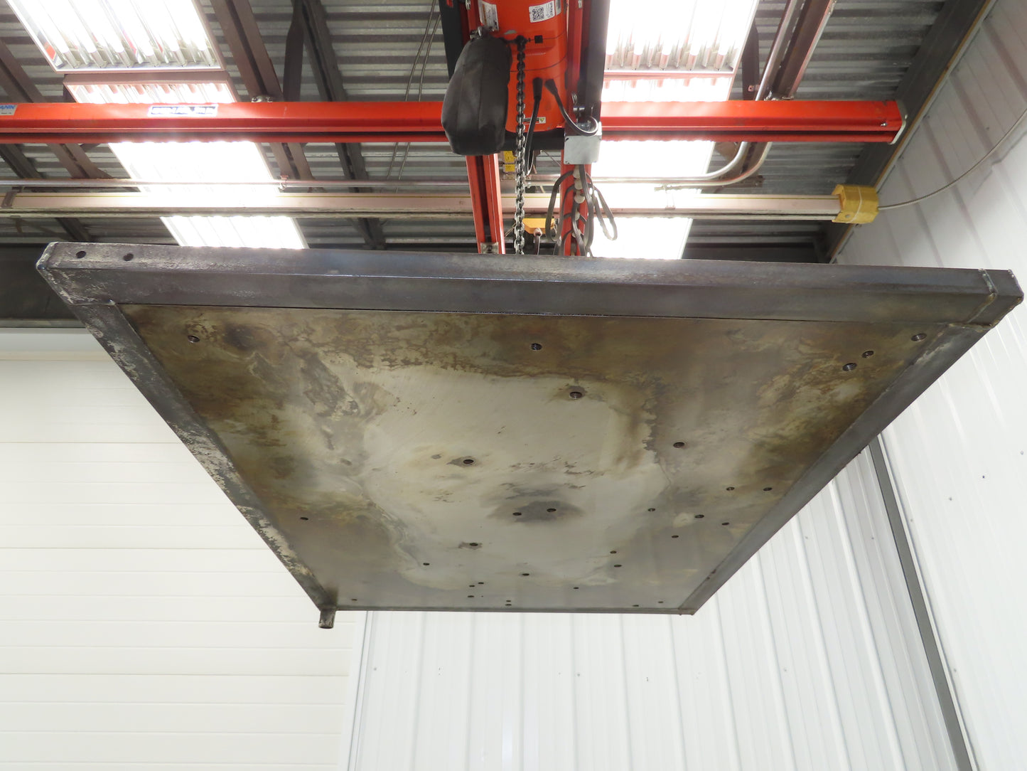 Industrial Vtg Steel Machine Base 30"x40" Top Coolant Oil Trough Welding Table