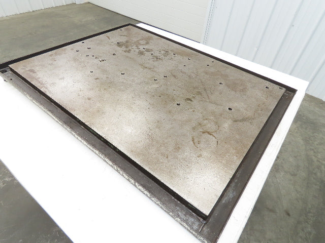 Industrial Vtg Steel Machine Base 30"x40" Top Coolant Oil Trough Welding Table