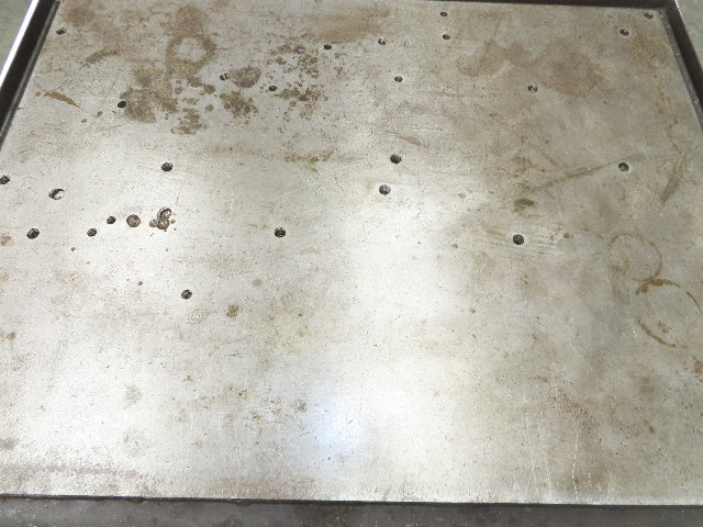 Industrial Vtg Steel Machine Base 30"x40" Top Coolant Oil Trough Welding Table