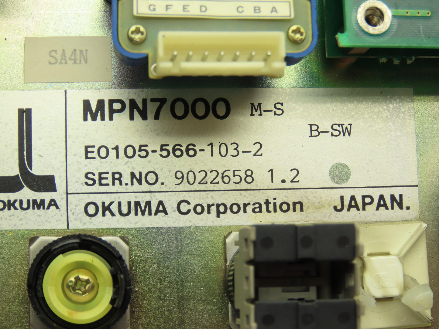 Okuma MPN7000M-S Operator Control Panel E0105-566-103-2