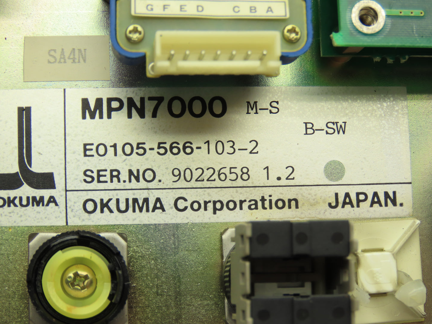 Okuma MPN7000M-S Operator Control Panel E0105-566-103-2