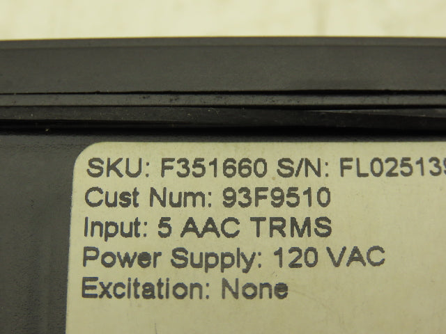 Simpson F351660 Display ACA Panel Meter 120VAC 5 AAC 4-Digit 7-Segment
