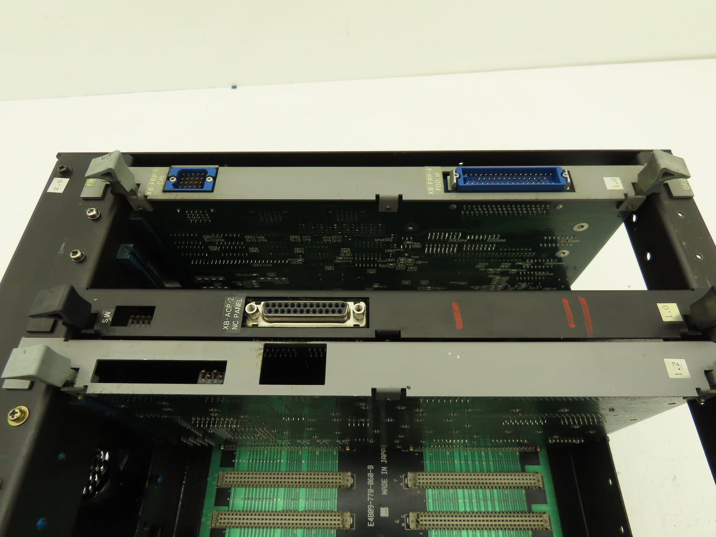 Okuma E7191-855-019-2 OPUS 7000 CPU/IF Rack 12 Chassis Backplane Add-On Cards