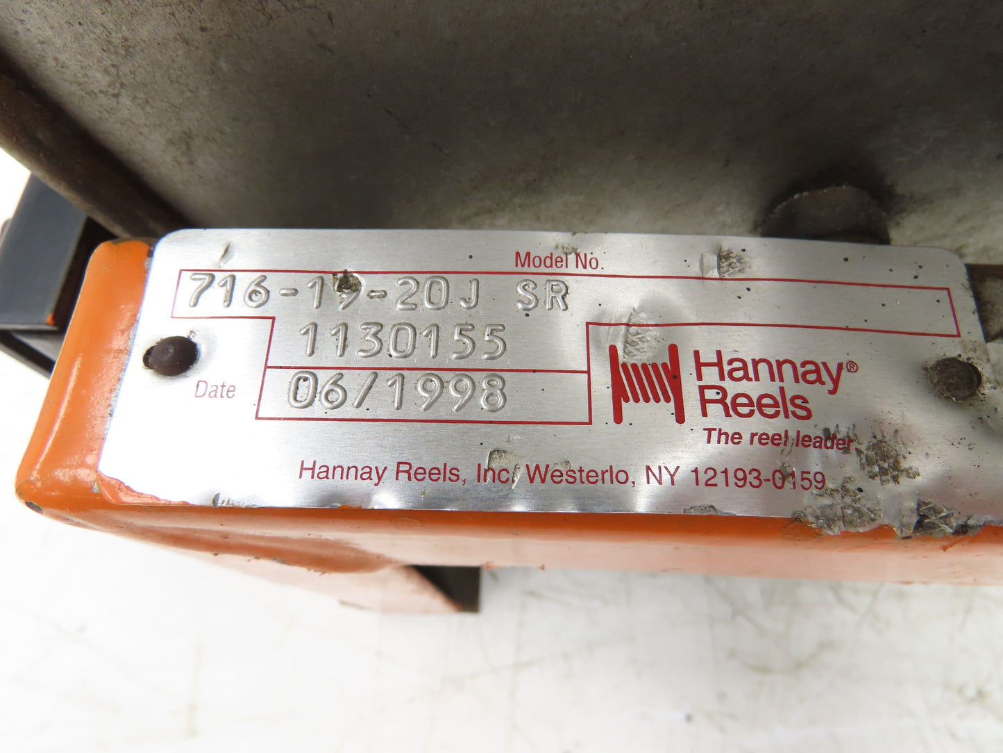 Hannay Reels 716-19-20J SR Retractable Industrial Air Hose Reel 1/2" X 57'