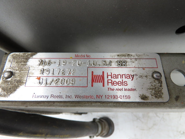Hannay Reels 716-19-20-10.5J SR Retractable Industrial Air Hose Reel 1/2" X 49'