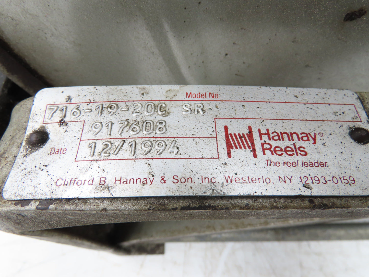 Hannay Reels 716-19-20C SR Retractable Industrial Air Hose Reel 1/2" X 47'