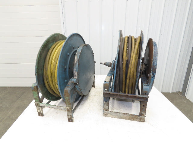 Hannay Reels 818-23-24-B-VR Retractable Industrial Water Hose Reel 1/2" Lot Of 2