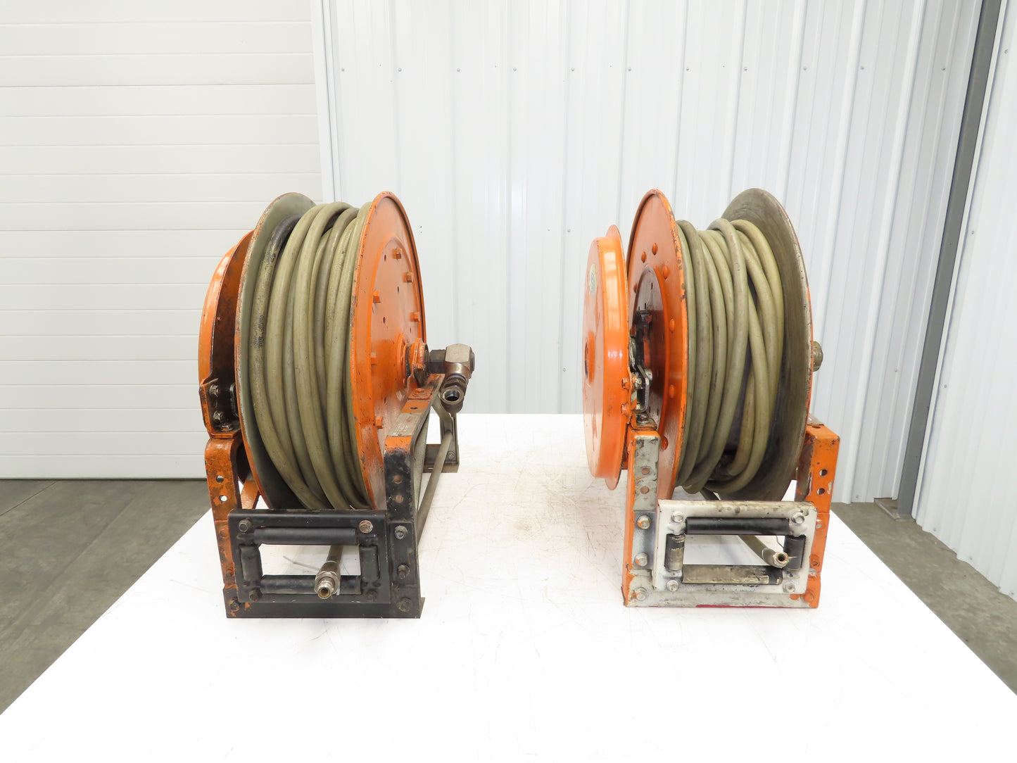Hannay Reels 818-23-24B SR Retractable Industrial Water Hose Reel 1/2" Lot Of 2