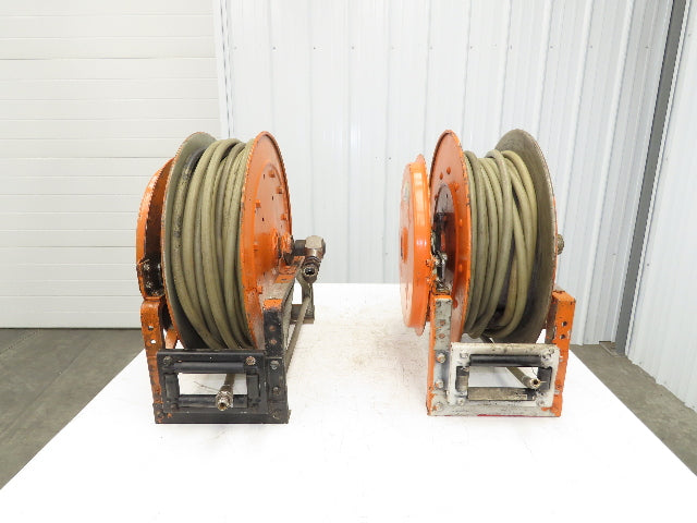 Hannay Reels 818-23-24B SR Retractable Industrial Water Hose Reel 1/2" Lot Of 2