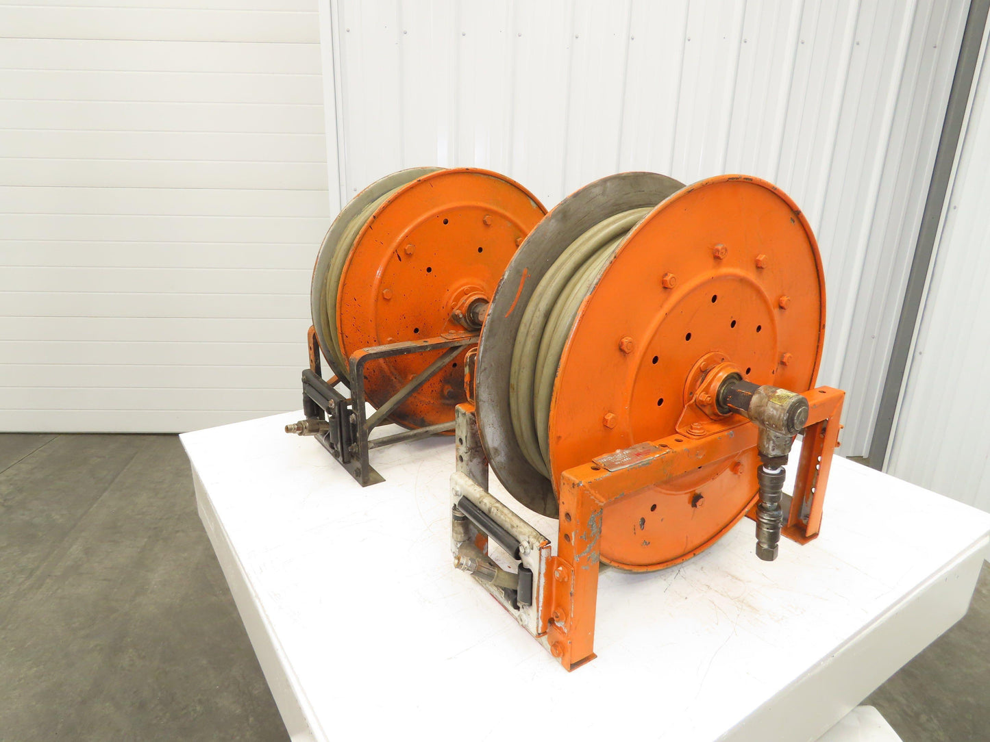 Hannay Reels 818-23-24B SR Retractable Industrial Water Hose Reel 1/2" Lot Of 2