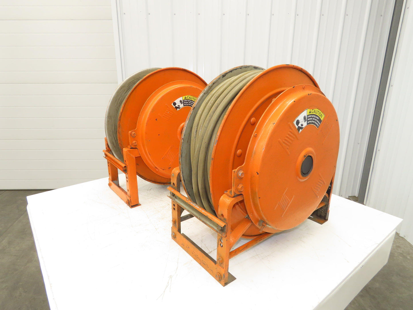 Hannay Reels 818-23-24B SR Retractable Industrial Water Hose Reel 1/2" Lot Of 2