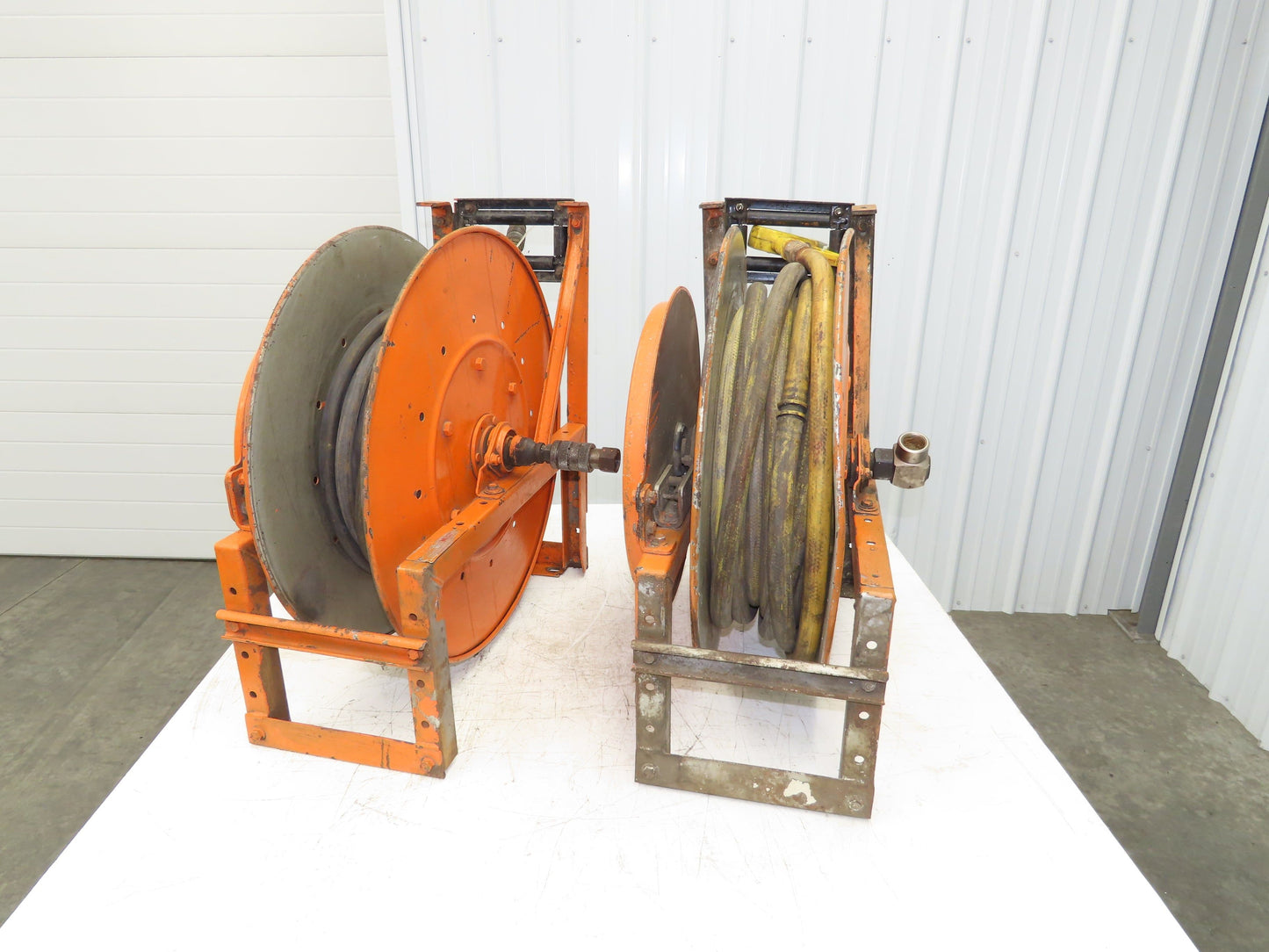 Hannay Reels 818-25-26B TR Retractable Industrial Water Hose Reel 1/2" Lot Of 2