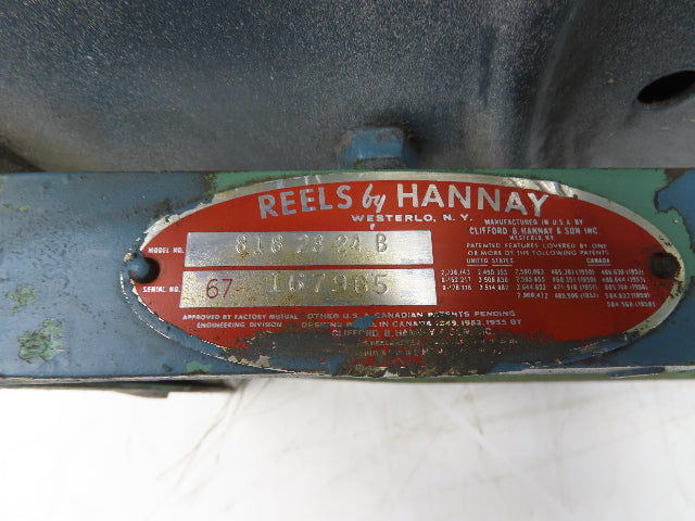 Hannay Reels 818-23-24B Retractable Industrial Water Hose Reel 1/2" Lot Of 2