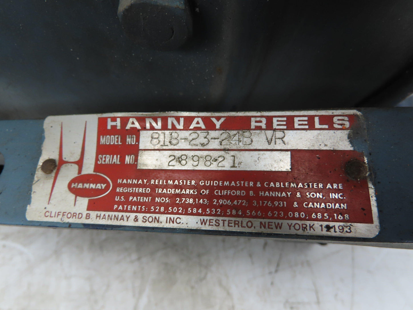 Hannay Reels 818-23-24B Retractable Industrial Water Hose Reel 1/2" Lot Of 2
