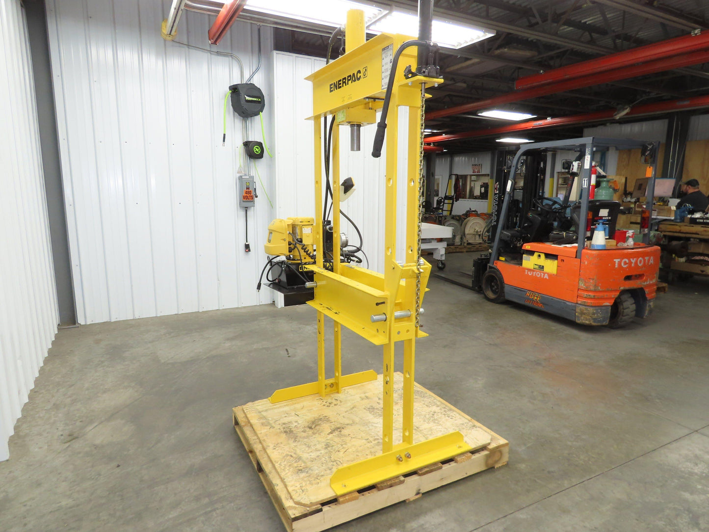 Enerpac IPE3060 Hydraulic Press 30 Ton H Frame 120V Pump Double Acting Cylinder