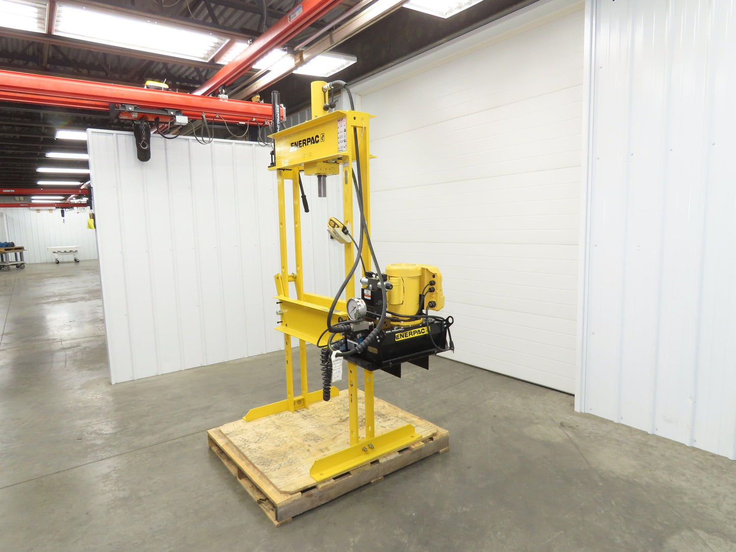 Enerpac IPE3060 Hydraulic Press 30 Ton H Frame 120V Pump Double Acting Cylinder