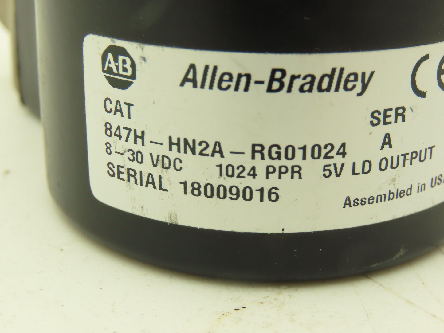 Allen Bradley 847H-HN2A-RG01024 Incremental Optical Encoder 1024PPR 3/8" Shaft