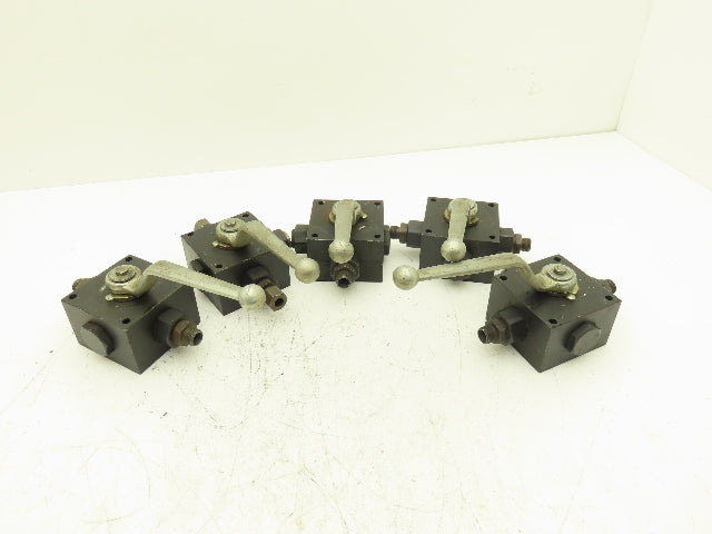 N/A 3KHT-R3/8" 8 87 Pneumatic Manual Valve 4 Way 2 Pos 150 PSI 3/8"NPT Lot of 5