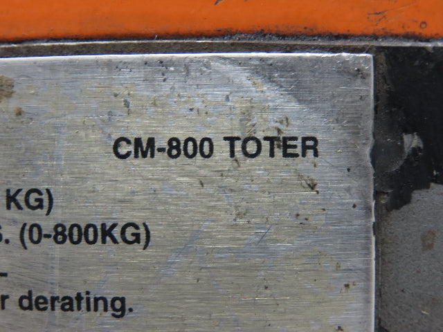 OS Walker CM-800 Toter Permanent Lift Magnet 1760 Capacity Pivoting Lifting Lug