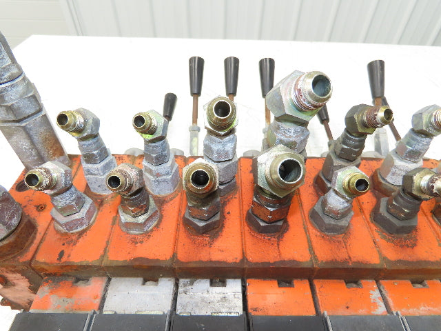 Danfoss 157U8393 Solenoid Valve 8 Station Manifold Assy 12VDC/Manual 3 Pos 2 Way