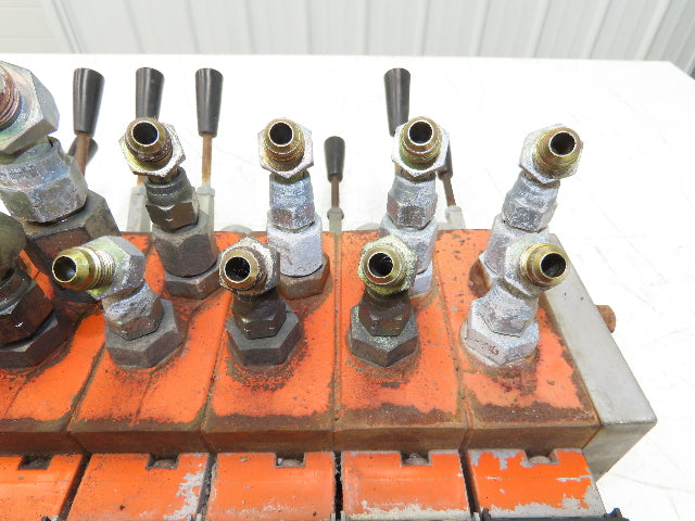 Danfoss 157U8393 Solenoid Valve 8 Station Manifold Assy 12VDC/Manual 3 Pos 2 Way