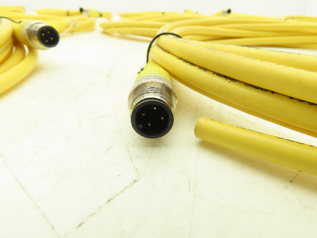 Woodhead 884030D01M050 Micro-Change M12 5 Foot 4-pin Male 4-wireCable Lot of 10