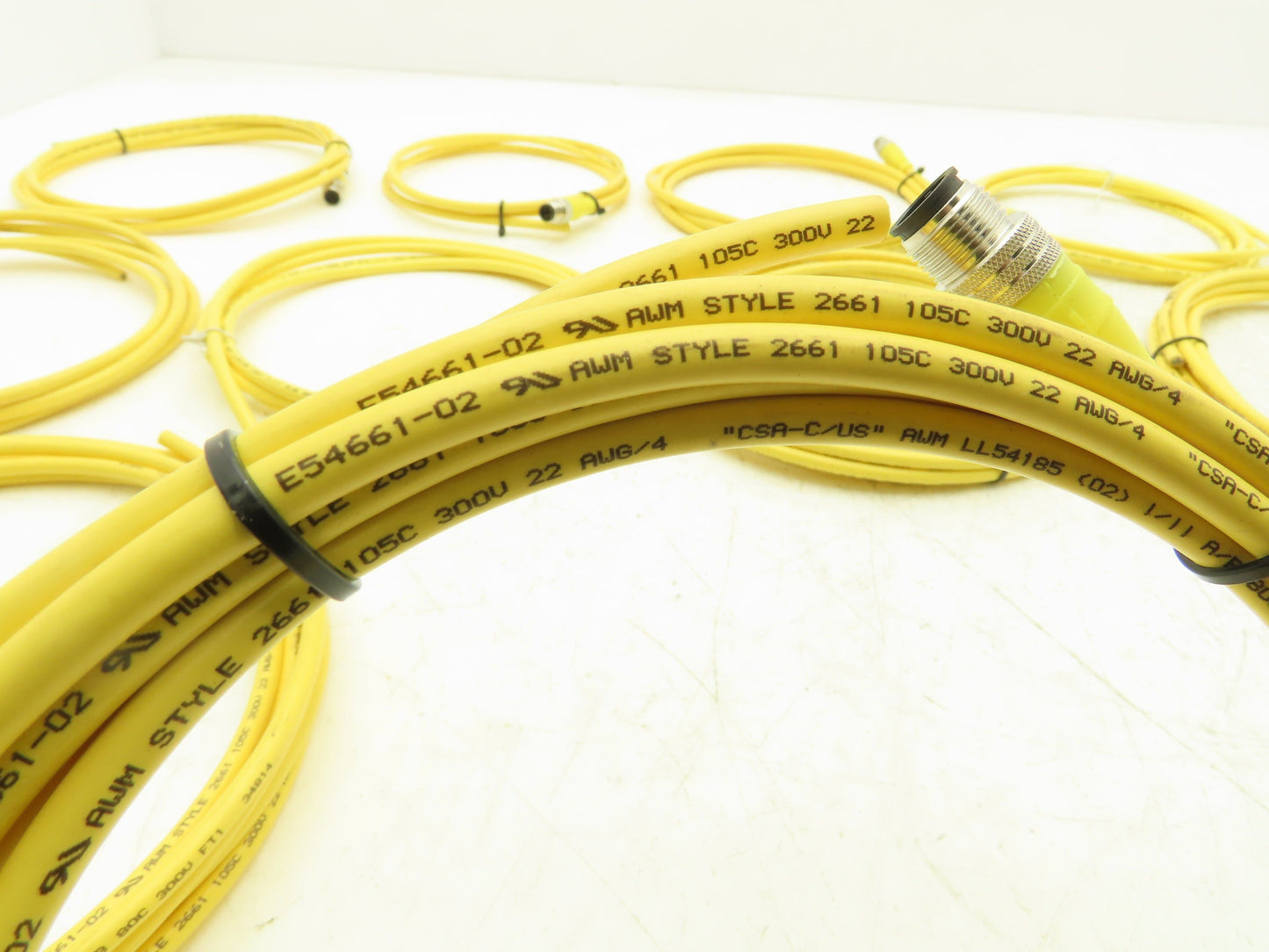 Woodhead 884030D01M050 Micro-Change M12 5 Foot 4-pin Male 4-wireCable Lot of 10
