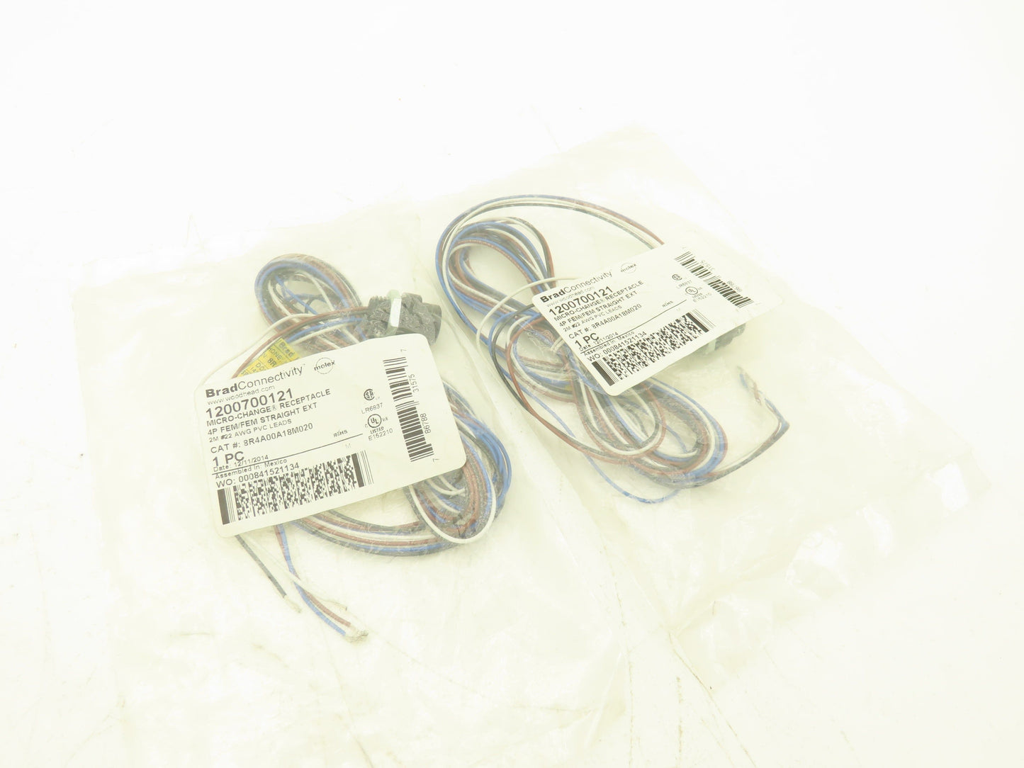 Woodhead 1200700121 Brad Connectivity Box Connector 4 Socket 4 wire Lot of 2