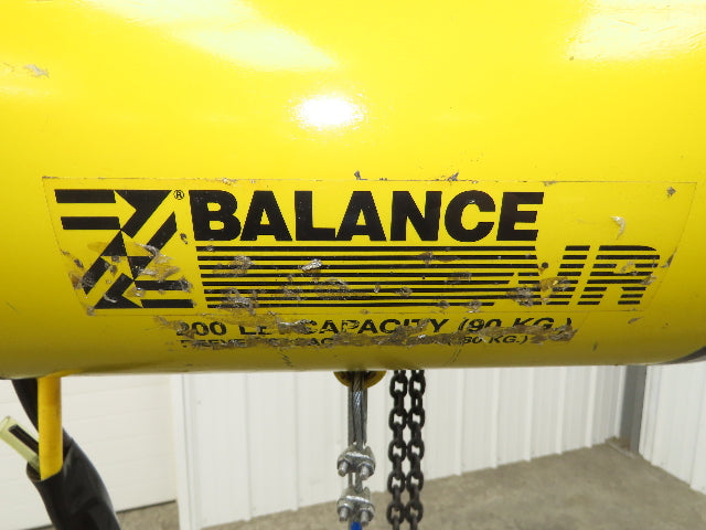 Ingersoll Zimmerman BW020120 Pneumatic Air Balancer 6' Travel 400Lb Swivel Mount