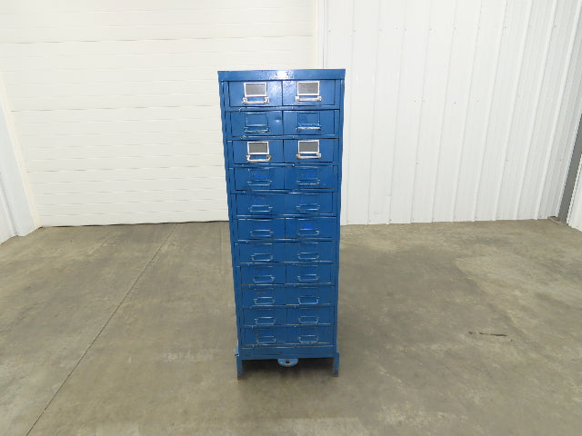 General Fireproofing Card Storage Cabinet 22 Drawer Unit 1940 Vintage Industrial