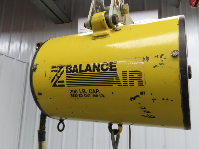 Ingersoll Zimmerman BA040060 Pneumatic Air Balancer 6' Travel 400Lb w/Load Block