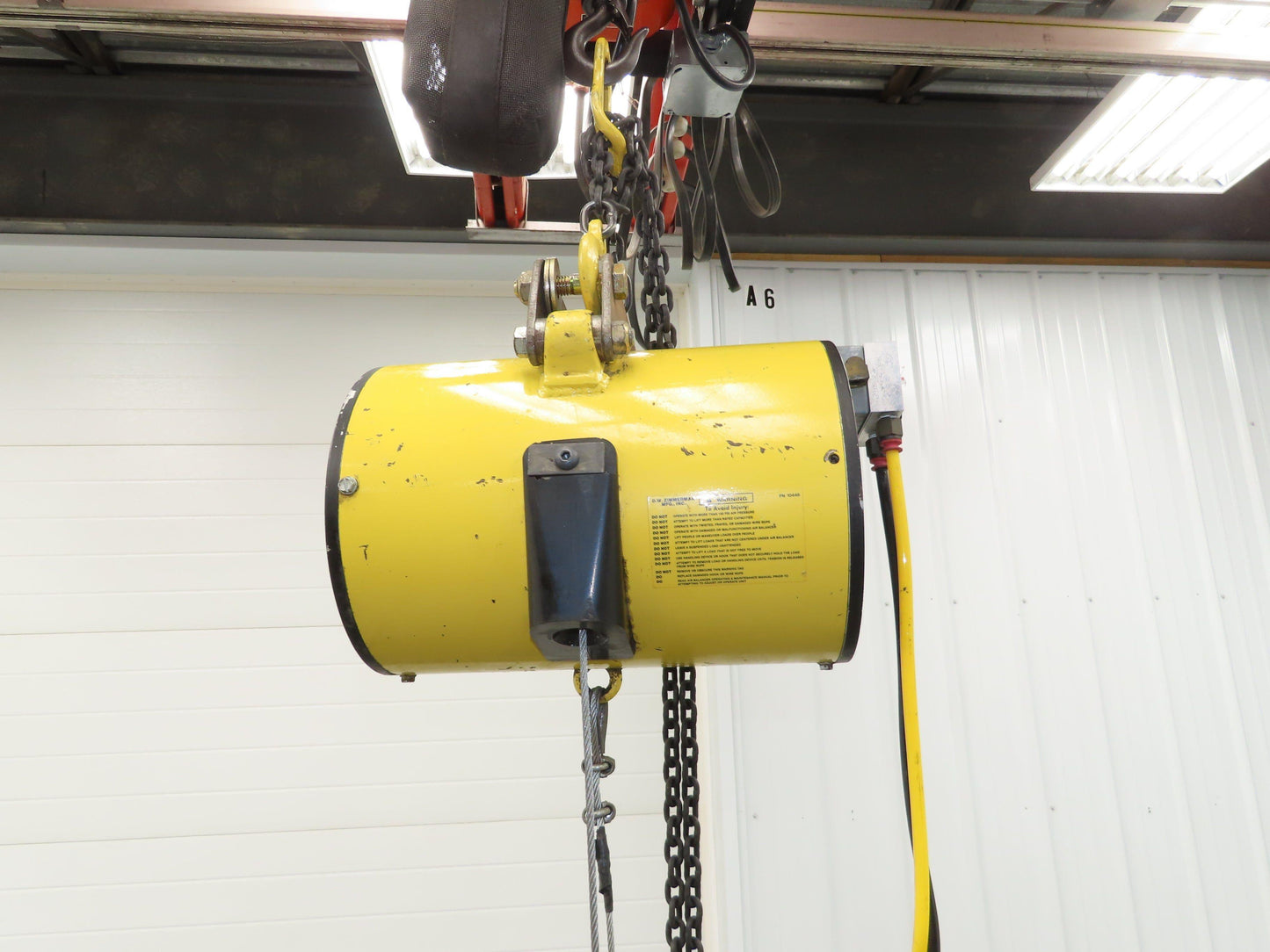 Ingersoll Zimmerman Z020A120 Pneumatic Air Balancer 6' Travel 400Lb w/Load Block