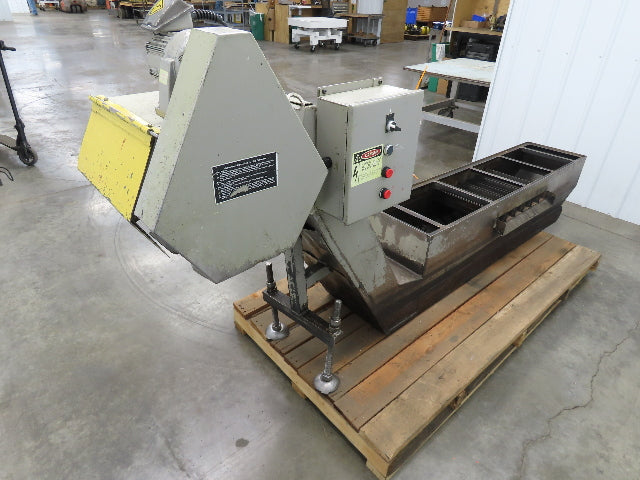 Hennig CNC Chip Conveyor 16"x 67" Infeed 31-35" Discharge 230/460V 3PH