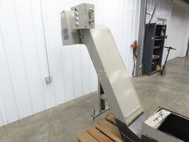 Enomoto CNC Chip Conveyor 16"x 67" Infeed 46-50" Discharge 220V 3PH