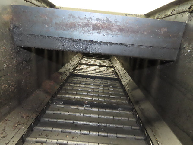 Enomoto CNC Chip Conveyor 16"x 67" Infeed 46-50" Discharge 220V 3PH