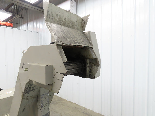 Enomoto CNC Chip Conveyor 16"x 67" Infeed 47-51" Discharge 220V 3PH