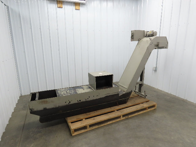 Enomoto CNC Chip Conveyor 16"x 67" Infeed 47-51" Discharge 220V 3PH